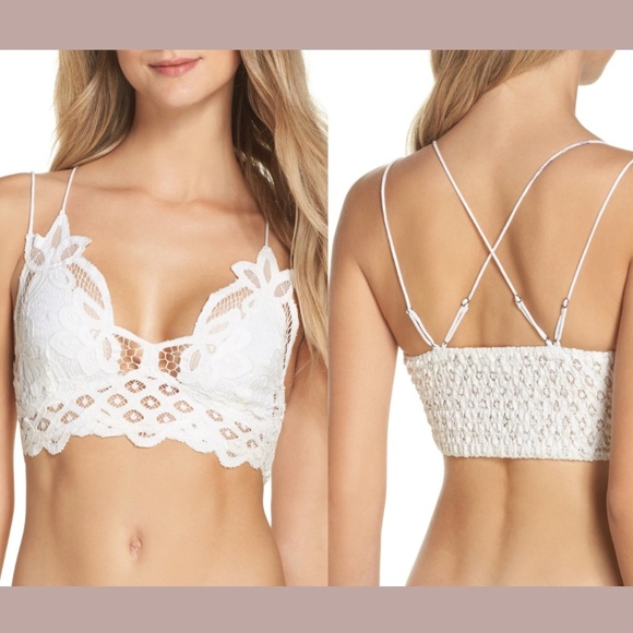NEW Free People Intimately FP‎ [ Small ] Adella Longline Bralette in White - Picture 1 of 12